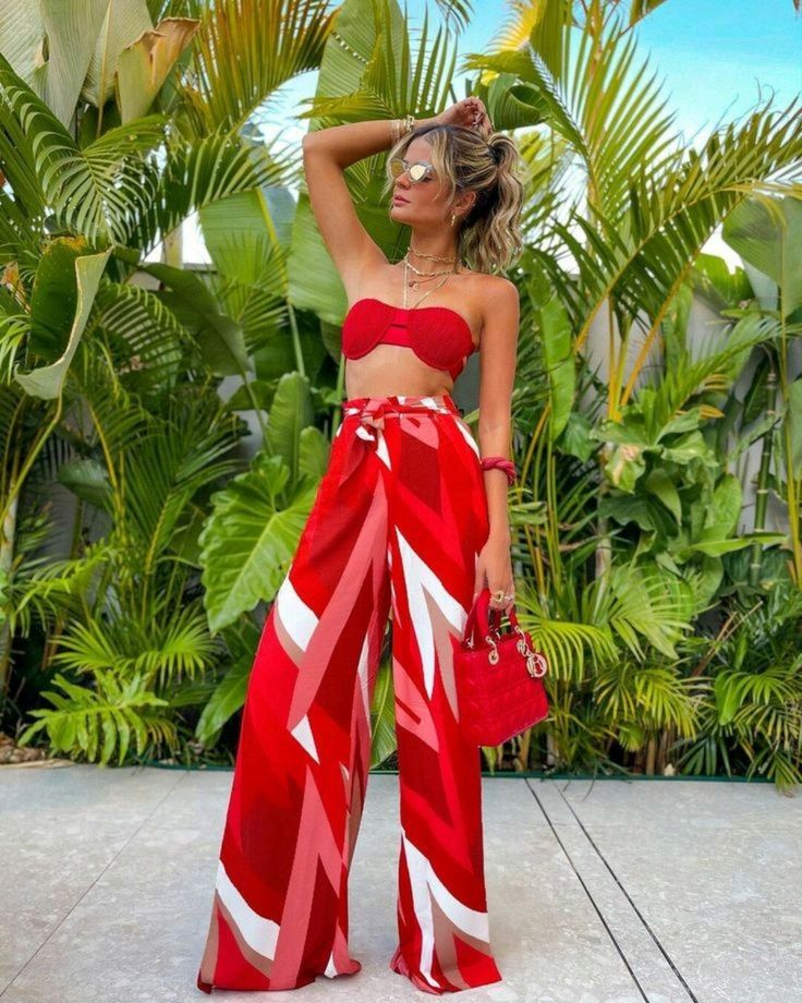 Bold Red Luau Ensemble